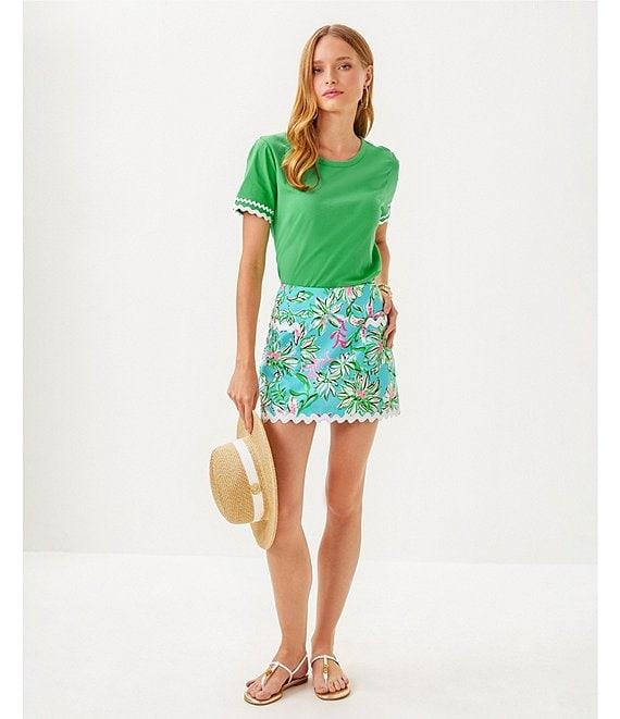 Lilly Pulitzer Gardner Multi Sun Of A Bun Print Mid Rise Ric Rac Skort Product Image