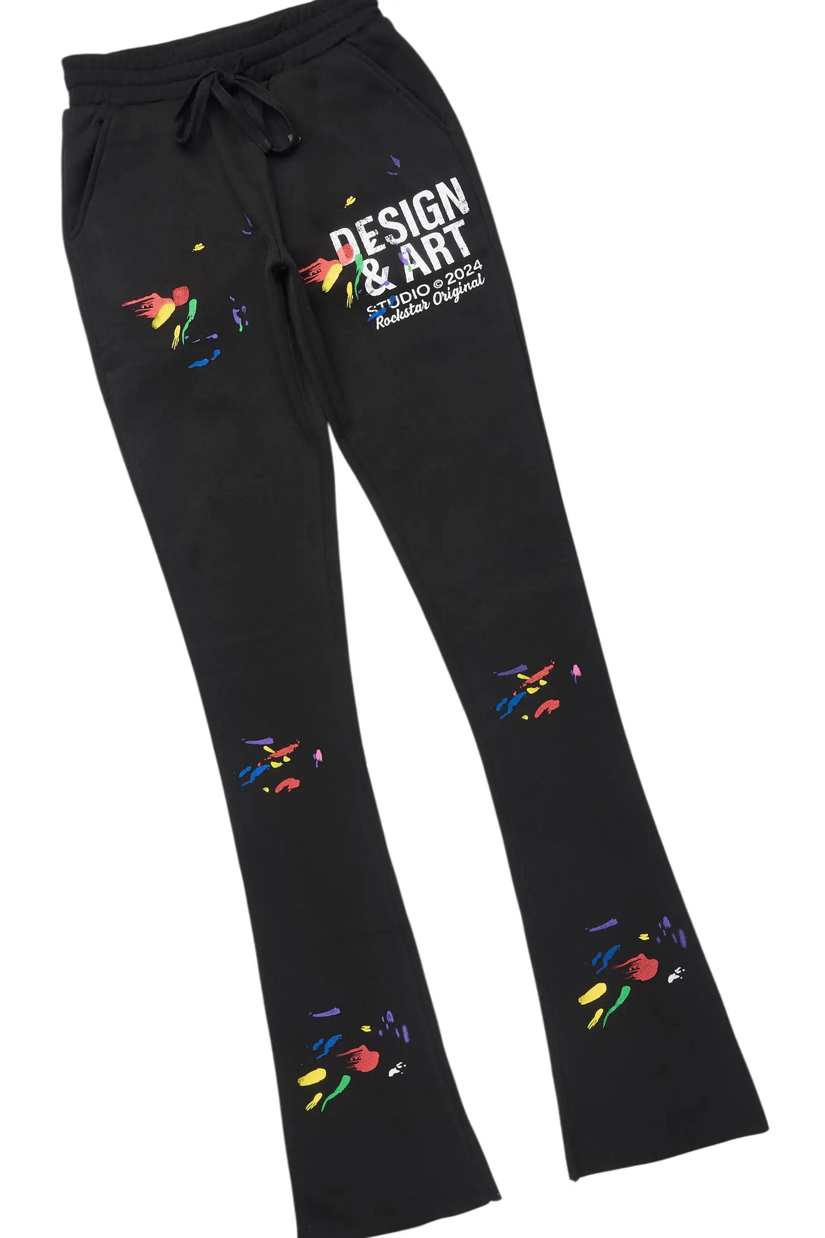 Kristiane Black Crop Super Stacked Trackset Female Product Image