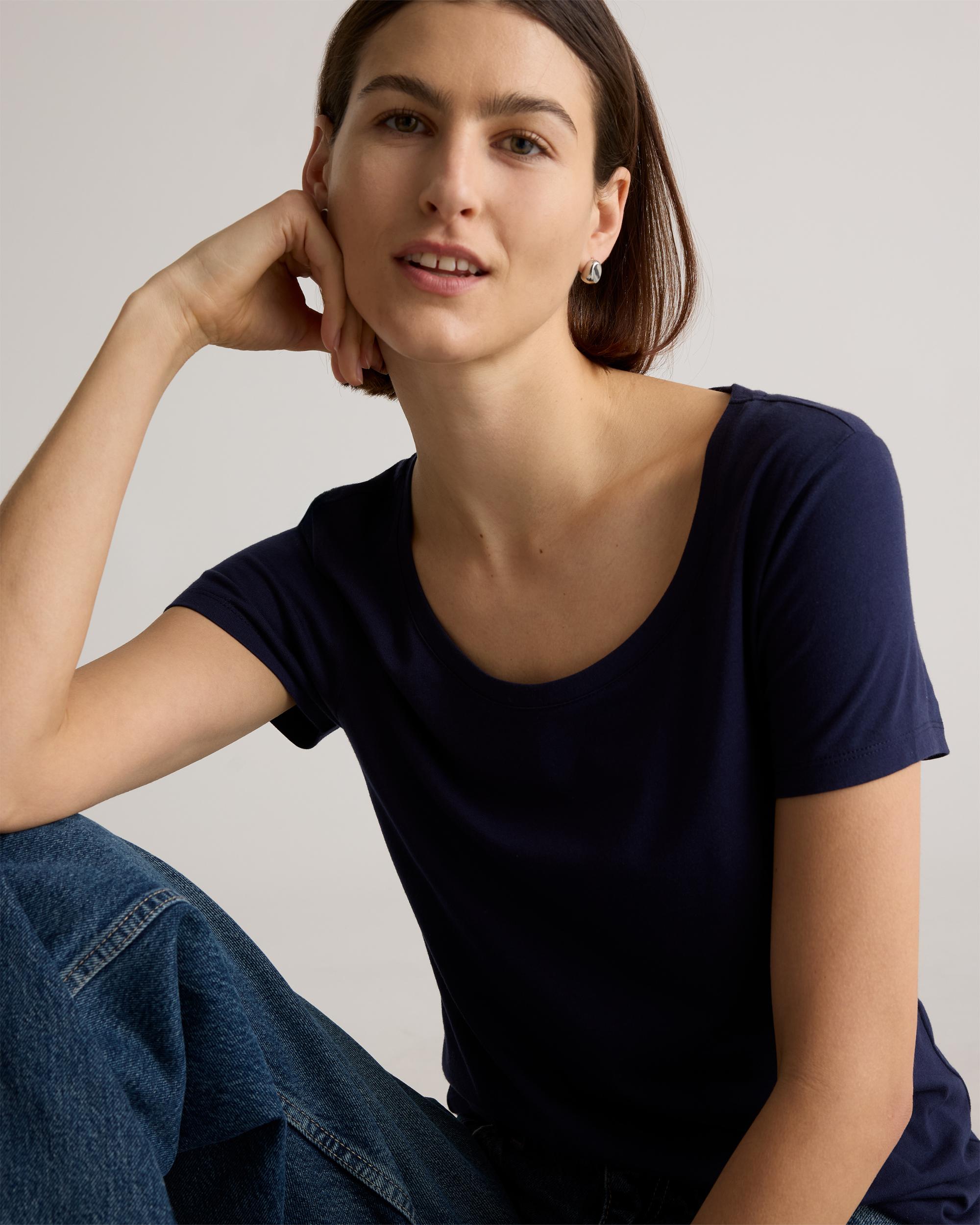 Quince | Women's Cotton Modal Crew Neck T-Shirt Size XS, Cotton/Modal Product Image