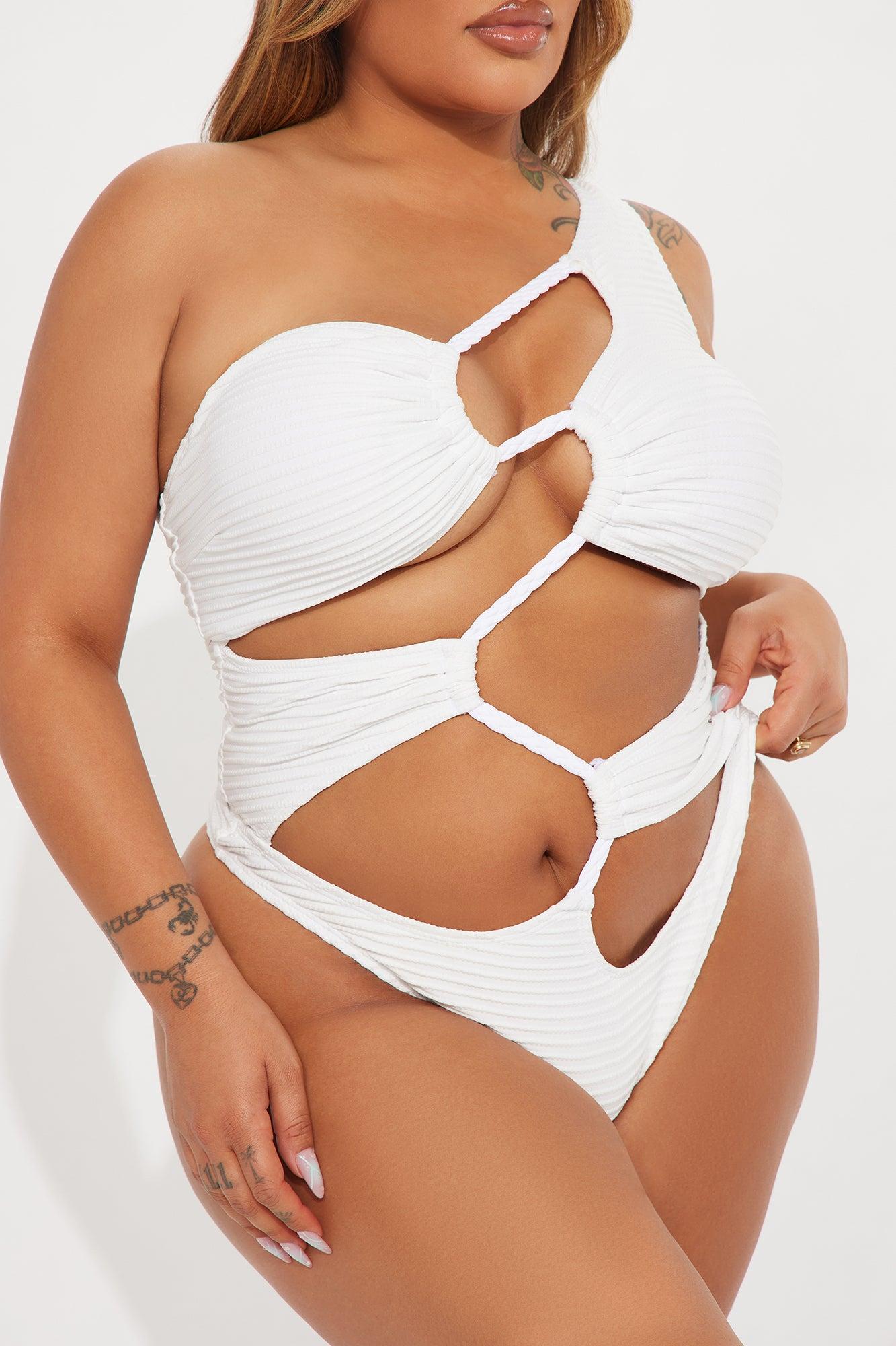 Michelle Cutout 1 Piece Swimsuit - White Product Image
