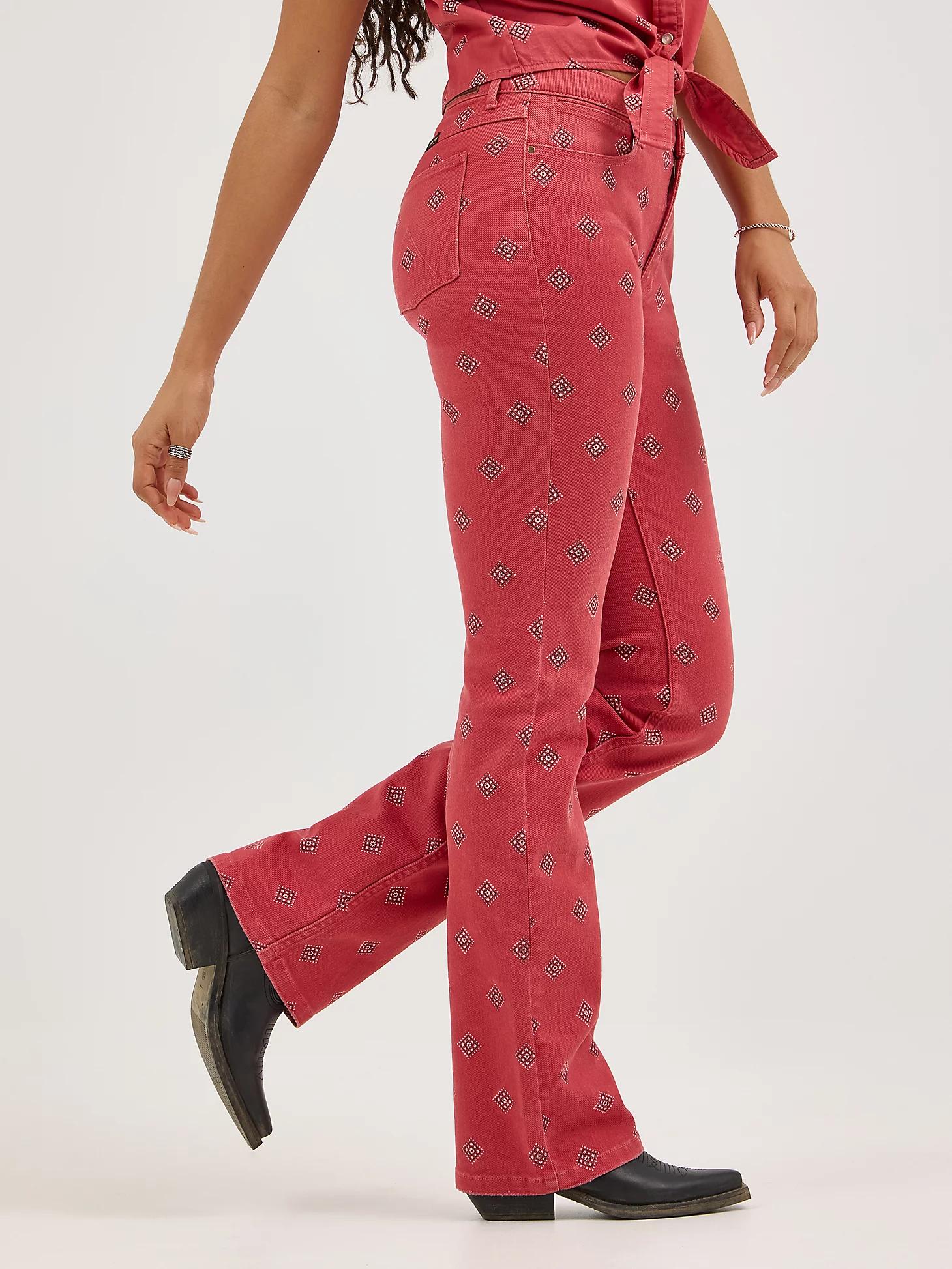 Women's Bold Boot Print Jean in Diamond Bay Product Image