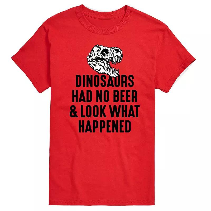 Big & Tall Dinosaurs Had No Beer Graphic Tee, Men's,  Product Image
