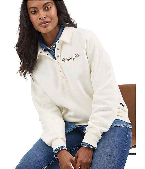 Wrangler® Retro® Logo Detailed Long Sleeve Sweatshirt Product Image