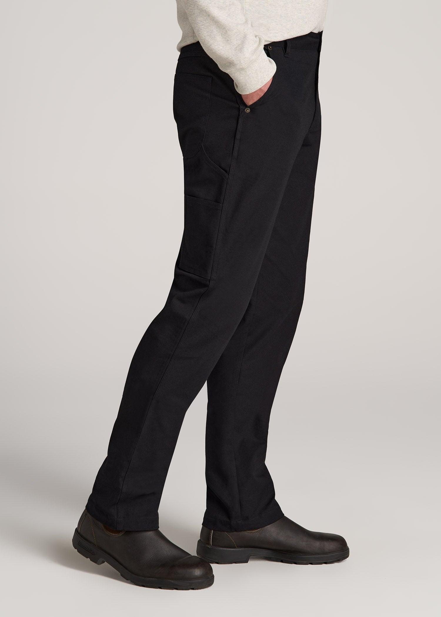 LJ&S Stretch Canvas REGULAR-FIT Carpenter's Pants for Tall Men in Black Male Product Image