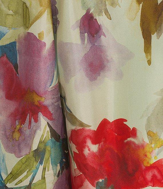 Bryn Walker Osca Fiori Silk Wide Leg Pull-On Pants Product Image
