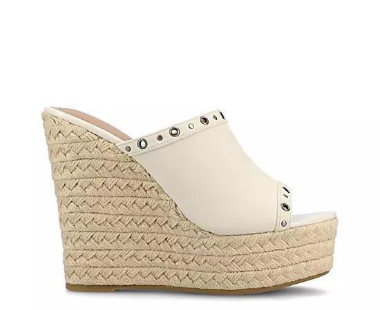 Journee Yari Women's Platform Espadrille Wedge Sandals,  Product Image