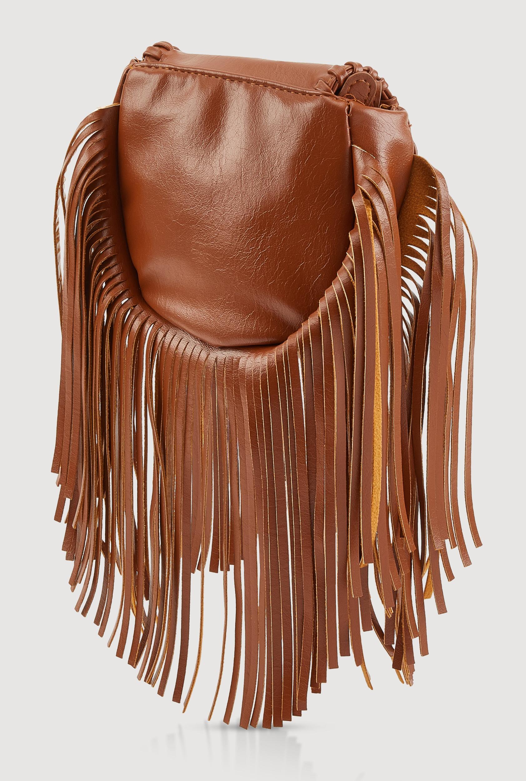Decorative Stitch Flap Fringe Crossbody Bag Female Product Image