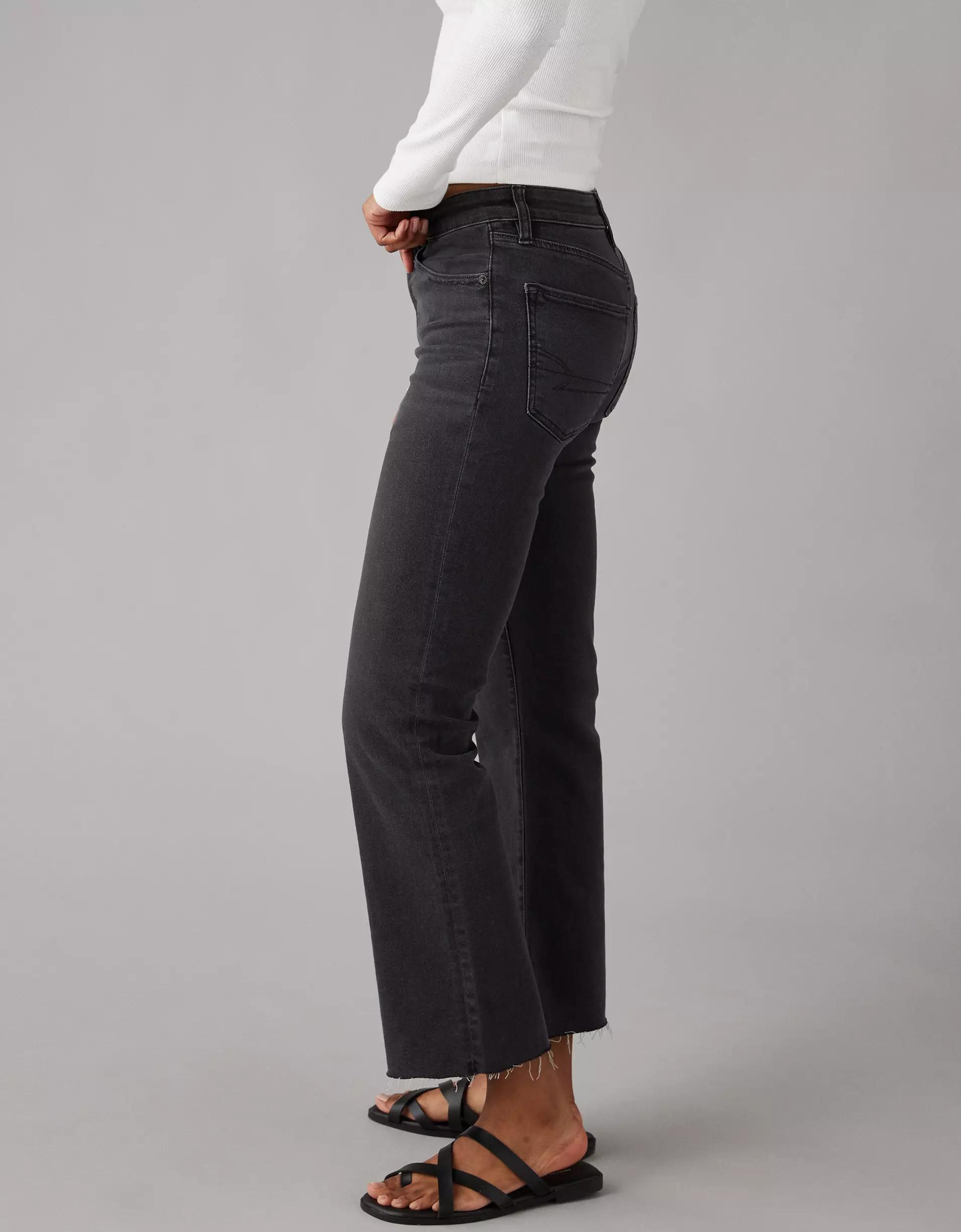 AE Next Level High-Waisted Kick Bootcut Crop Jean Product Image