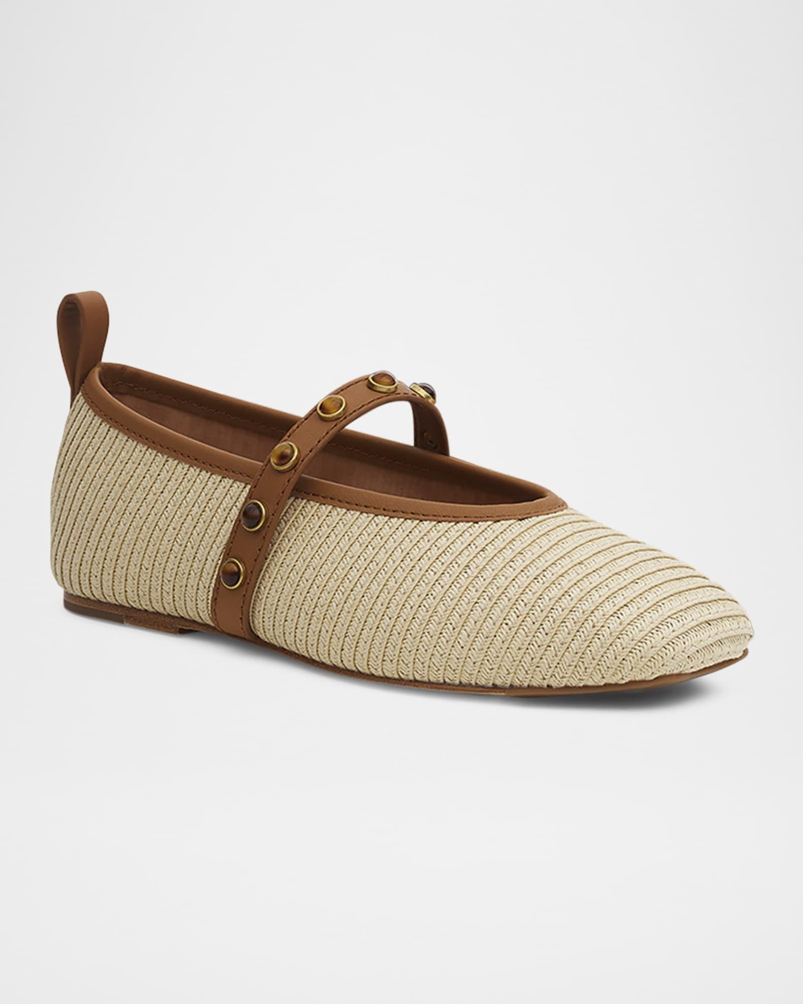 Cabochon Spire Mary Jane Ballerina Flats Product Image