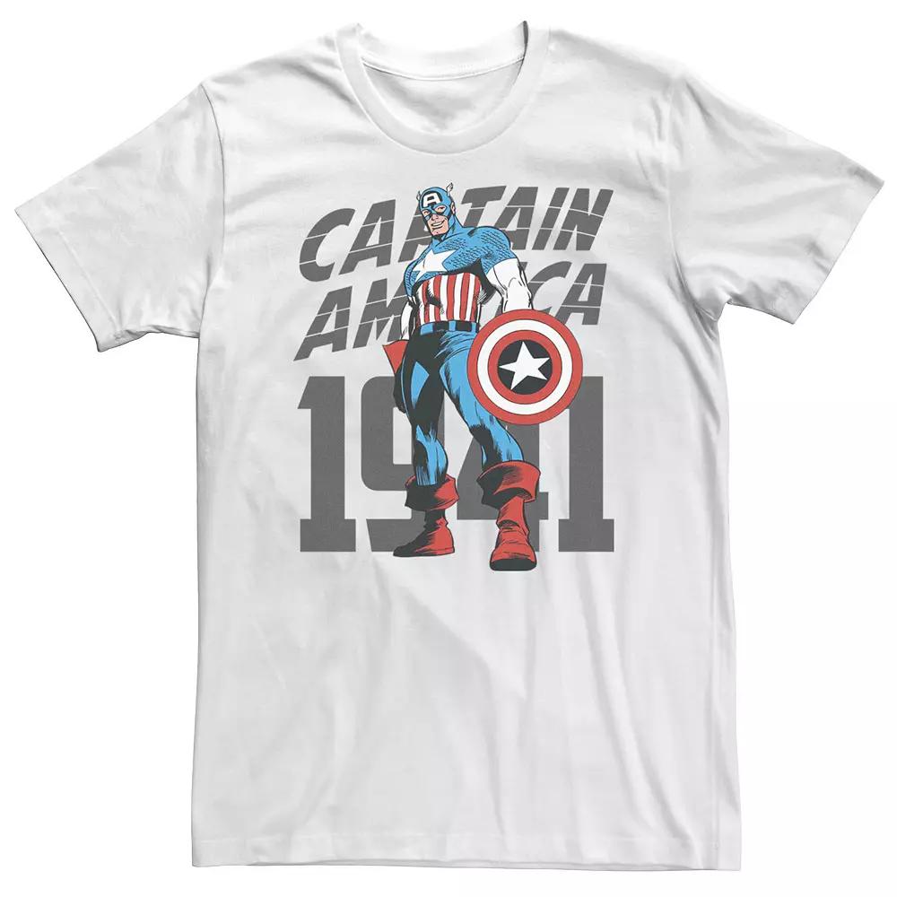 Big & Tall Marvel Captain America Avengers History Tee, Men's, Size: XL Tall, White Product Image