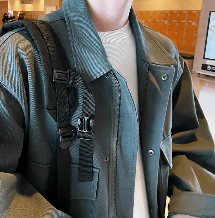 RT No. 2766 GREEN ZIP-UP COLLAR JK Product Image