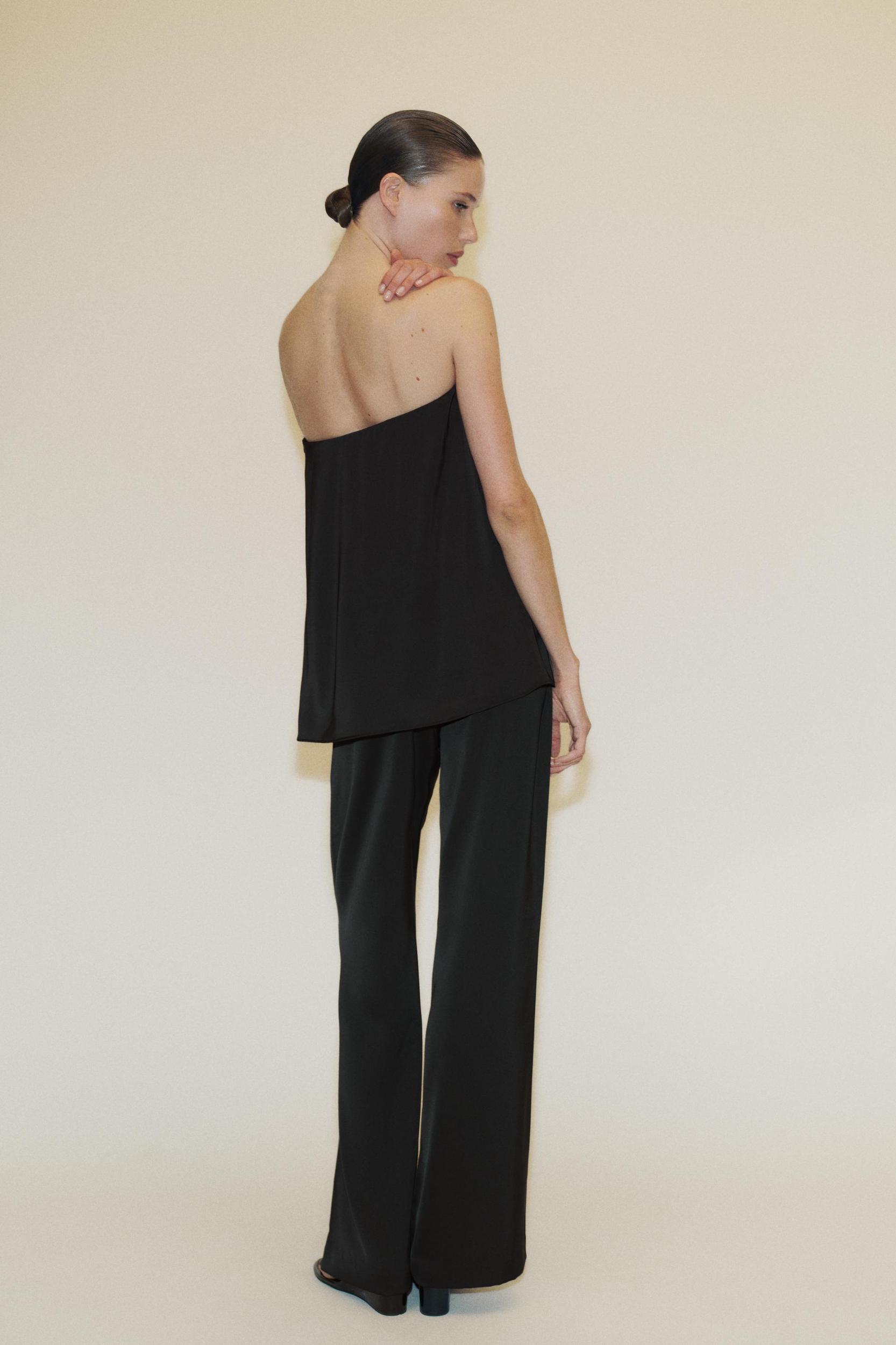 STRAPLESS SATIN EFFECT TOP Product Image