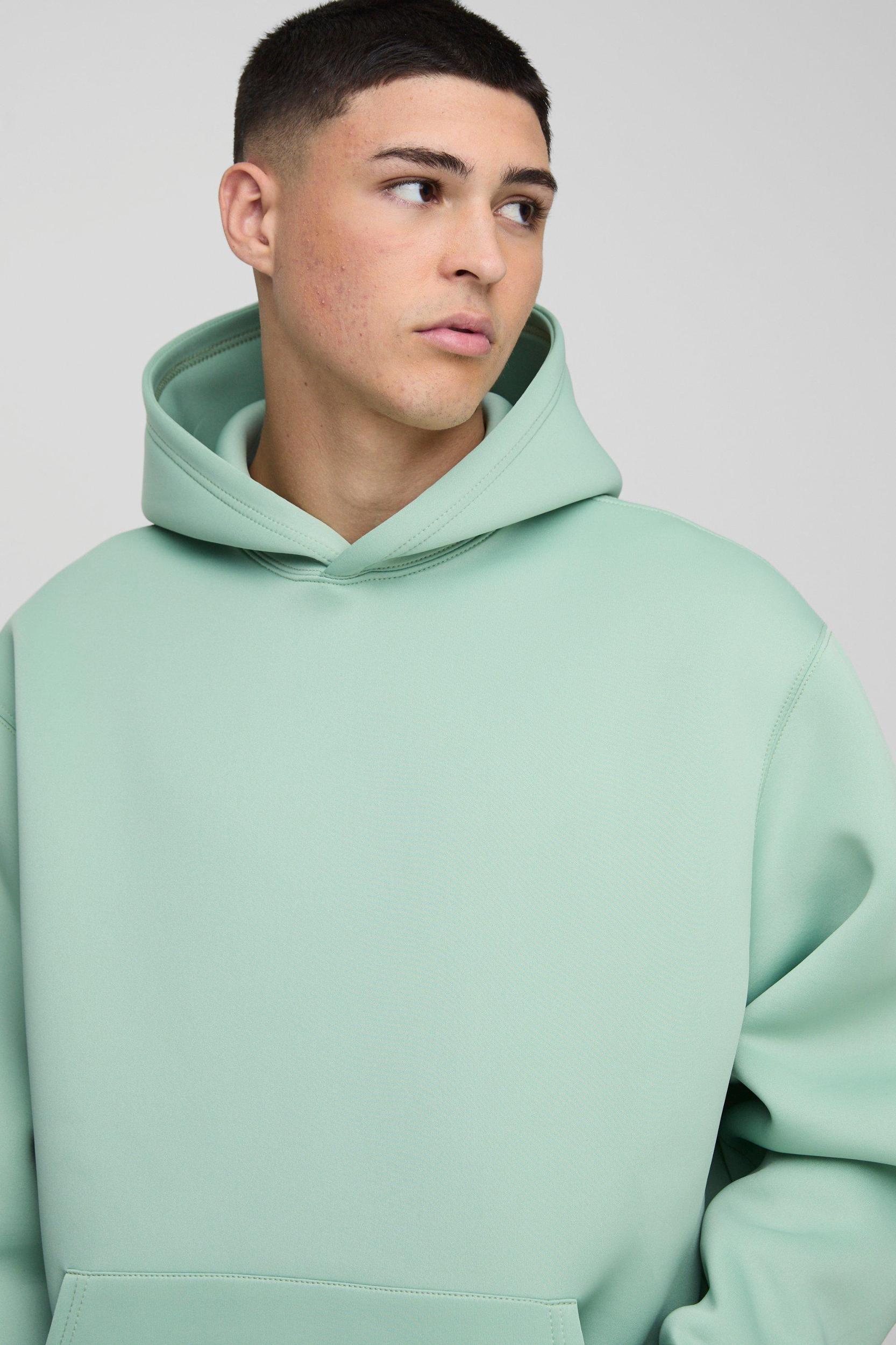 Oversized Bonded Scuba Hooded Tracksuit | boohooMAN USA Product Image