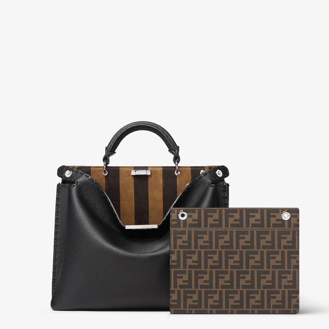 Selleria Peekaboo ISeeU Soft MediumBlack Selleria bag with 614 hand-sewn topstitches Product Image