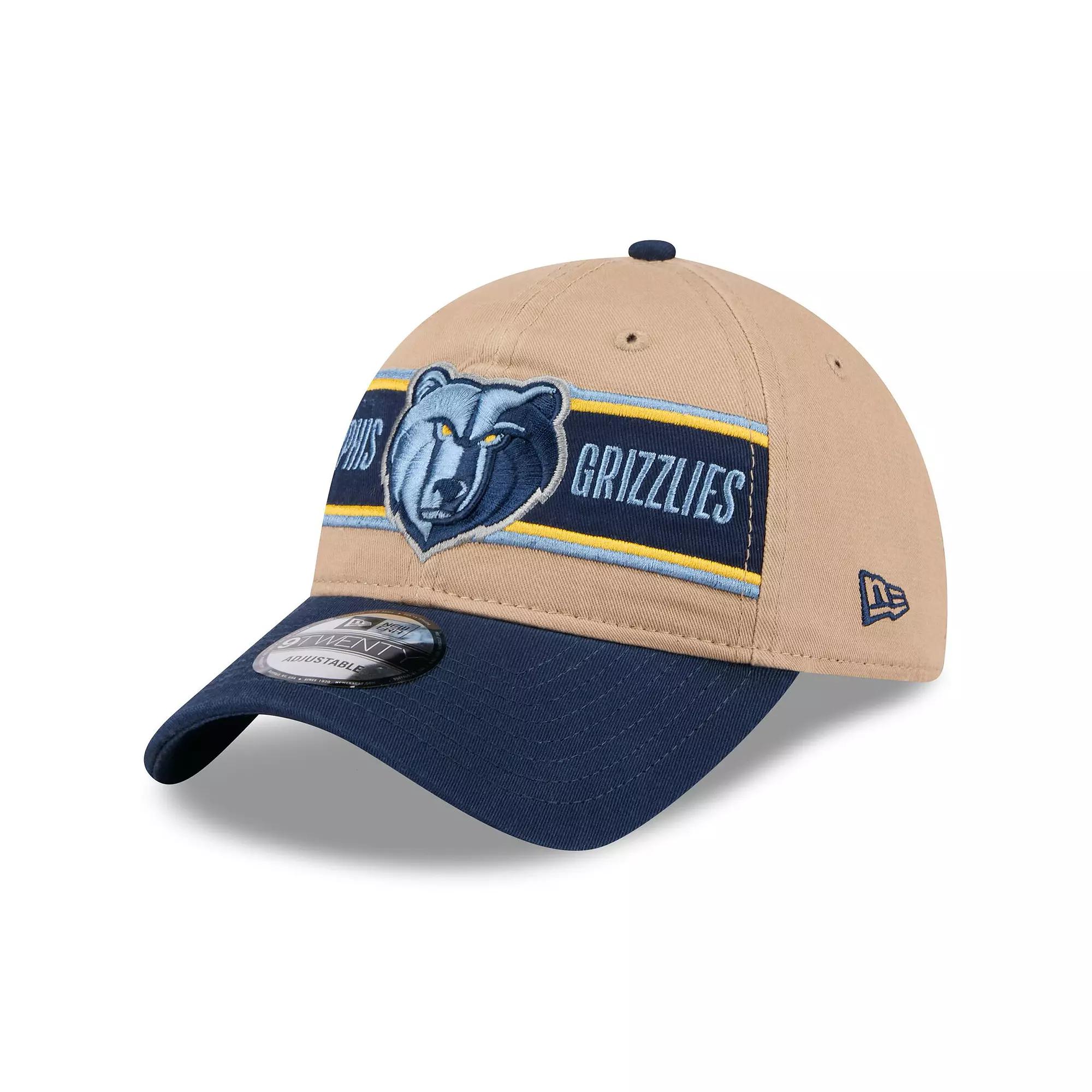 Men's New Era Tan/Navy Memphis Grizzlies 2024 NBA Draft 9TWENTY Adjustable Hat, Grz Team Product Image