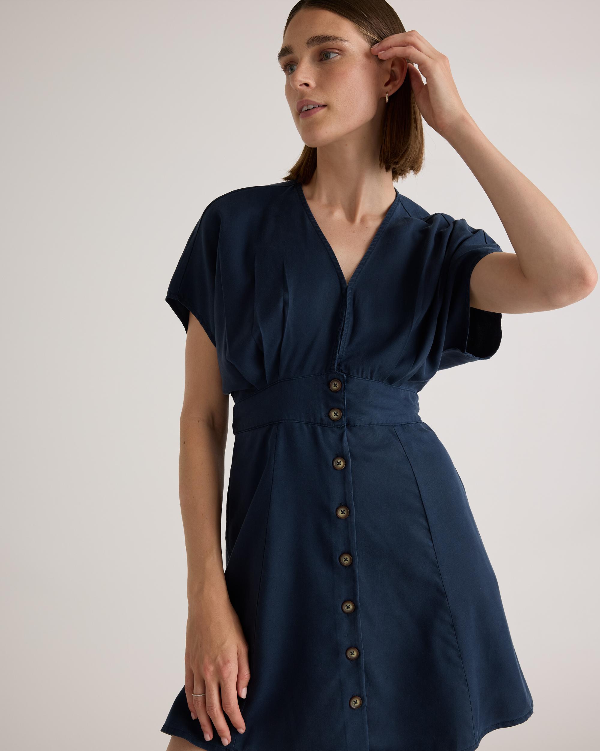 Quince | Women's Vintage Wash Tencel Button Front Dress Product Image