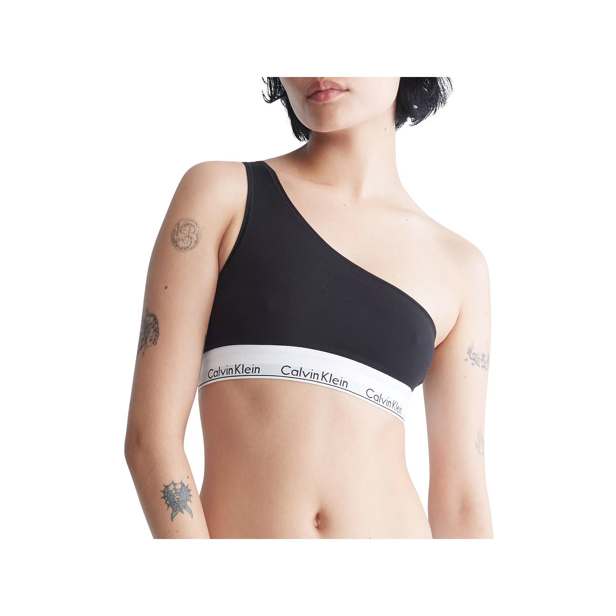 Calvin Klein Modern Cotton Unlined One-Shoulder Bralette QF7007, Women's,  Product Image