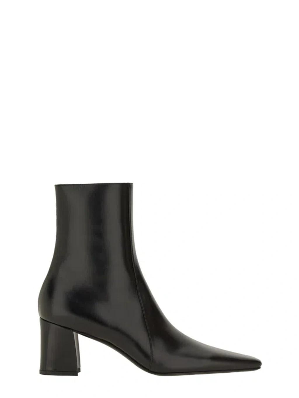 SAINT LAURENT Rainer 75 Patent Leather Ankle Boots In Black Product Image