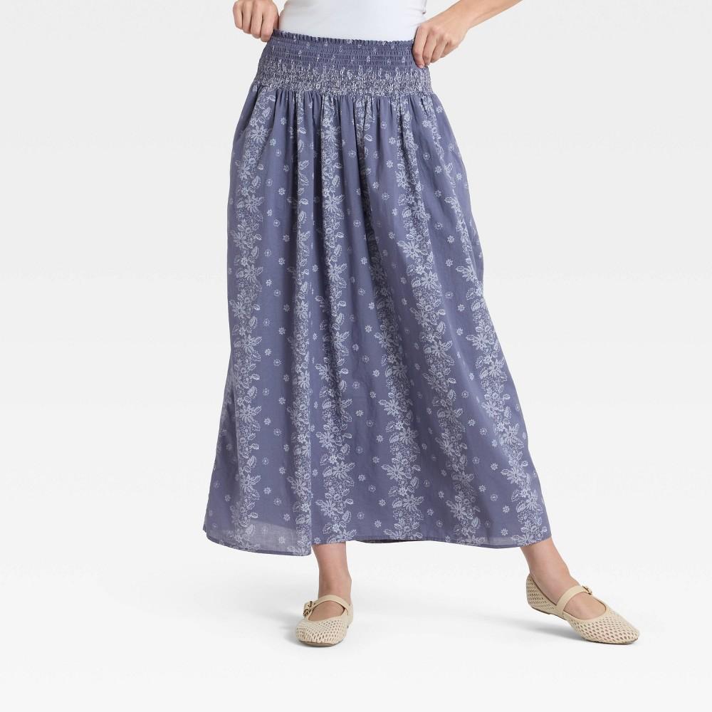 Women's Printed Maxi Skirt - Universal Thread™ Rust Floral XXL Product Image