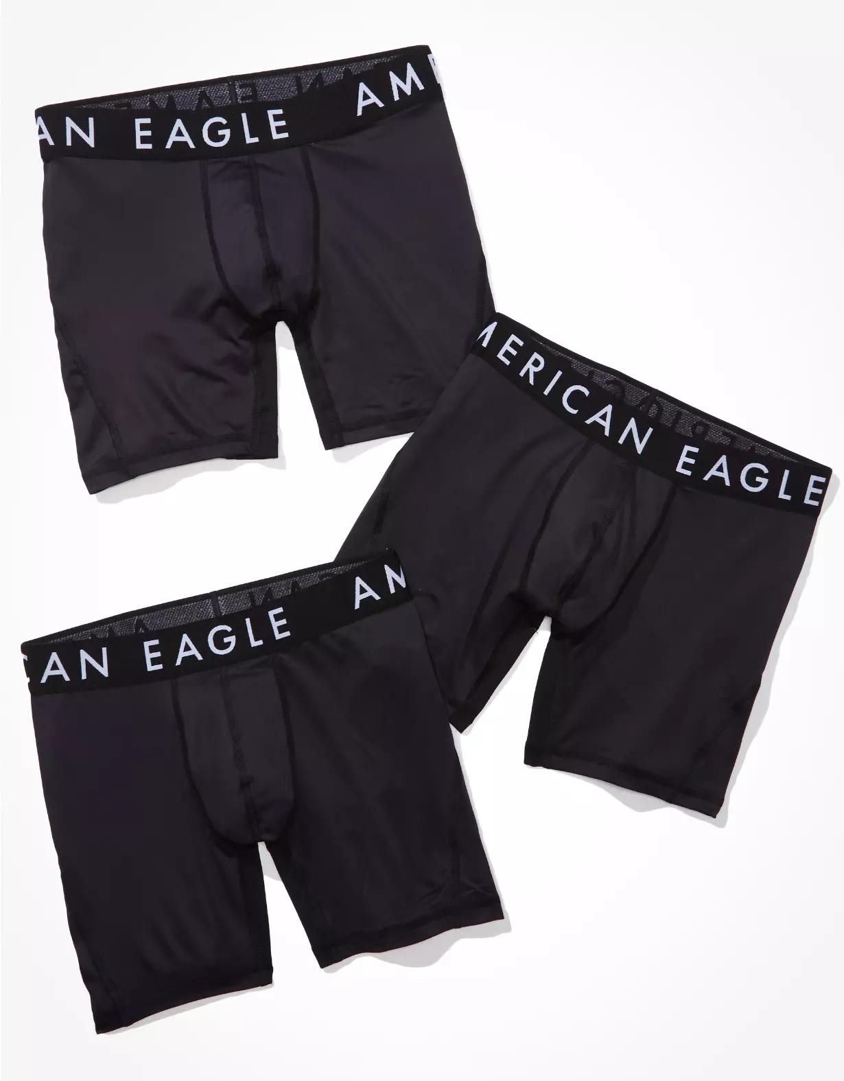 AEO Men's Solid 6" Flex Boxer Brief 3-Pack Product Image