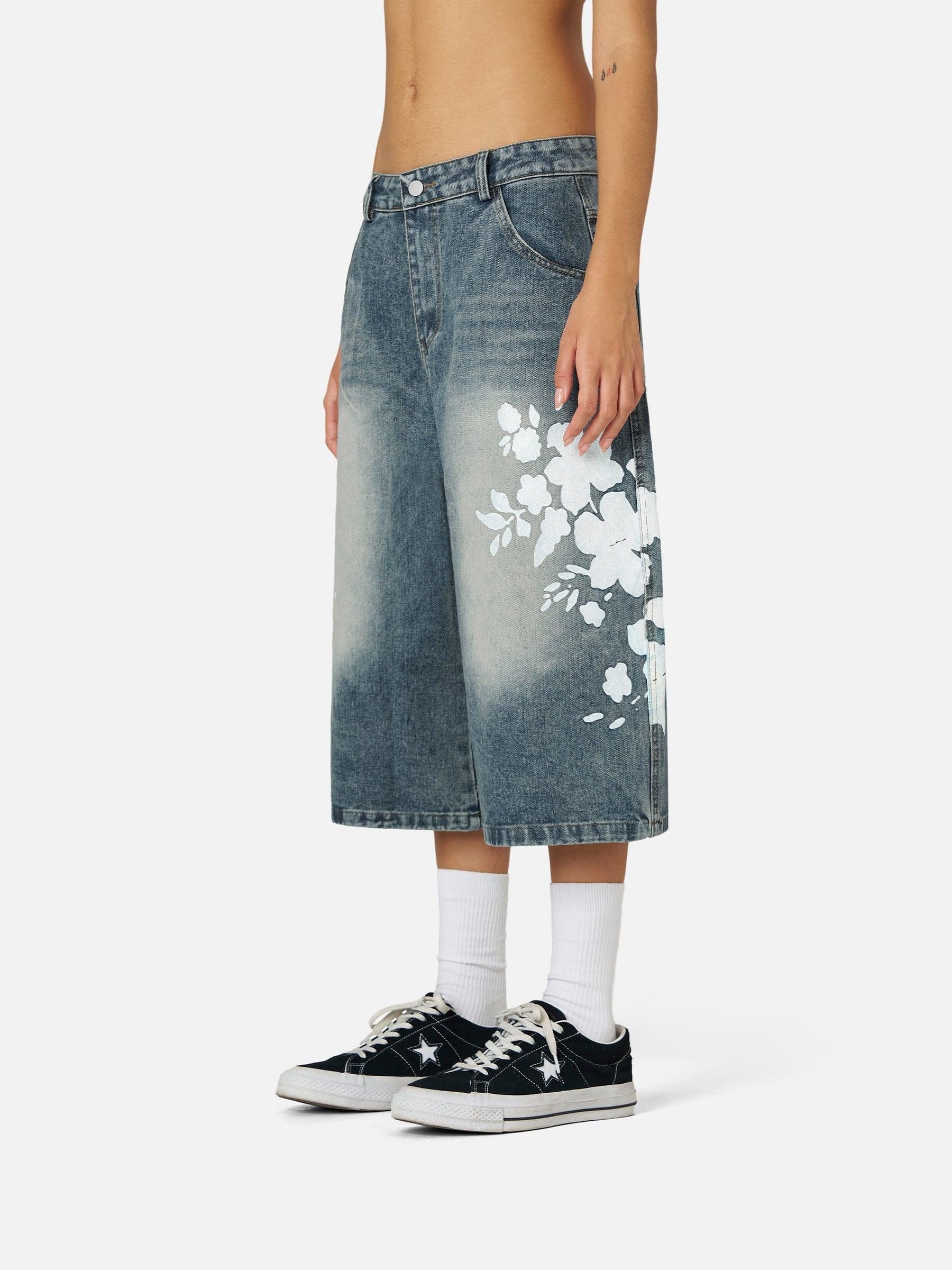 Aelfric Eden Floral Graphic Longline Jorts Product Image