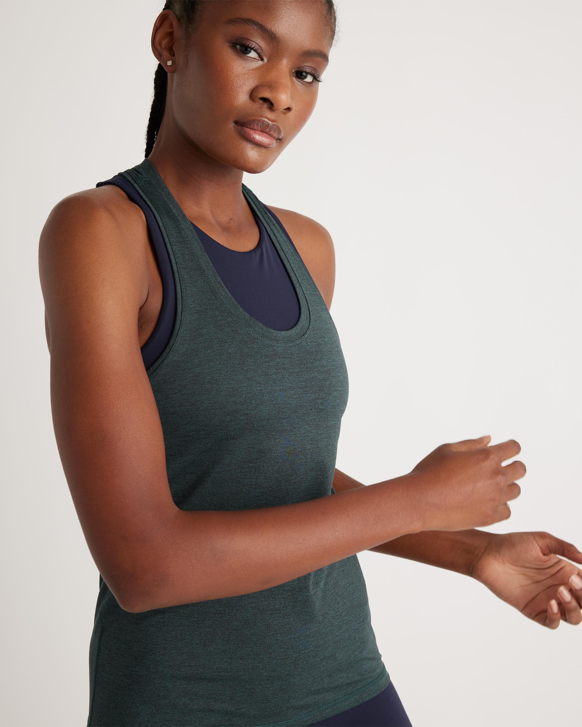 Quince | Women's Flowknit Breeze Racerback Tank Top Recycled Poly with Stretch Product Image