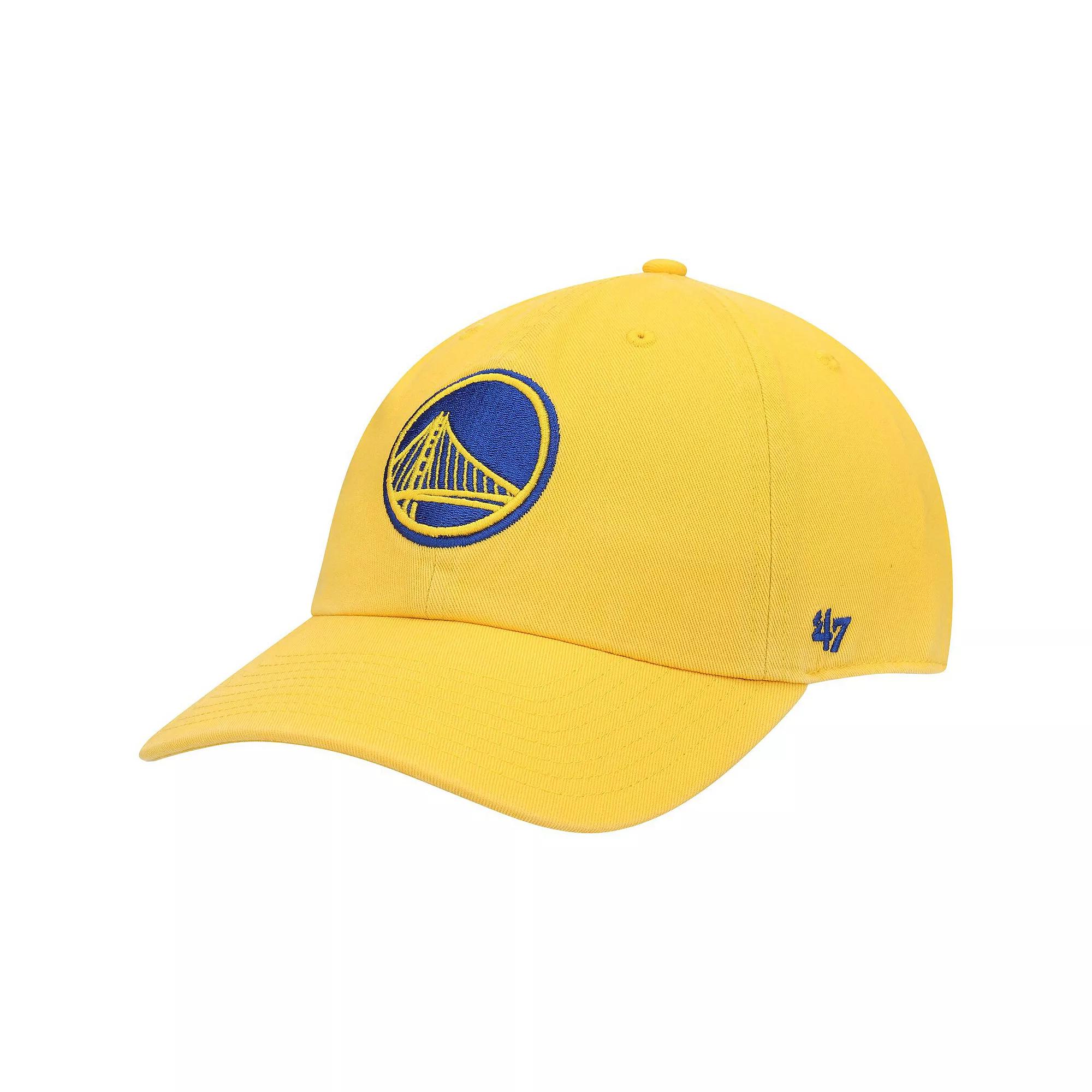 Men's '47 Gold Golden State Warriors Team Clean Up Adjustable Hat Product Image