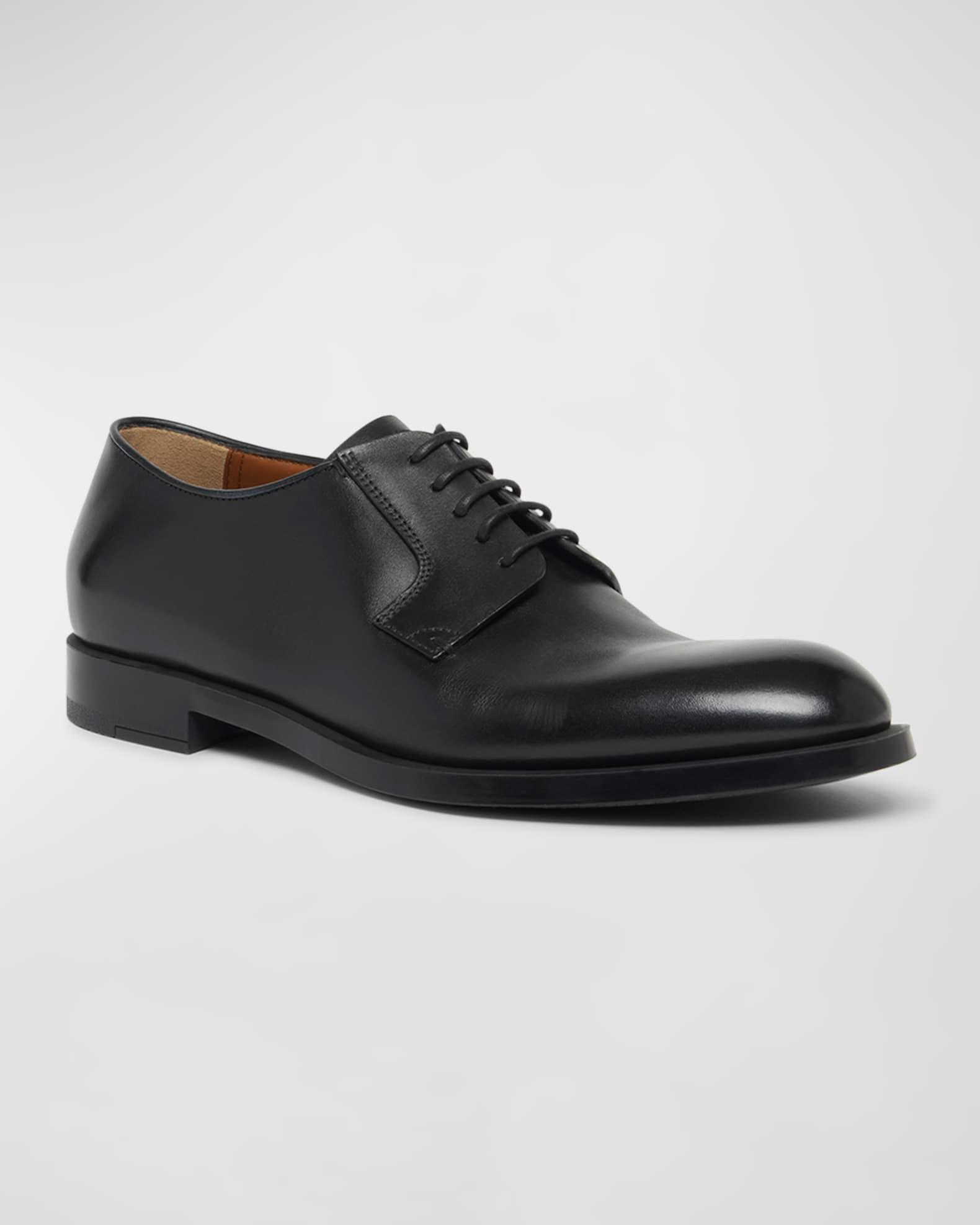 Men's Leather Lace-Up Derby Loafers Product Image