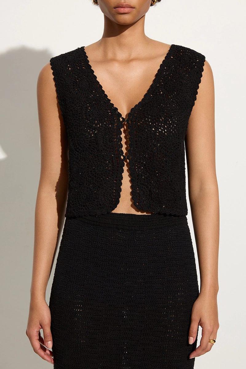 Alejandreas Handmade Crochet Vest Black - Final Sale Product Image