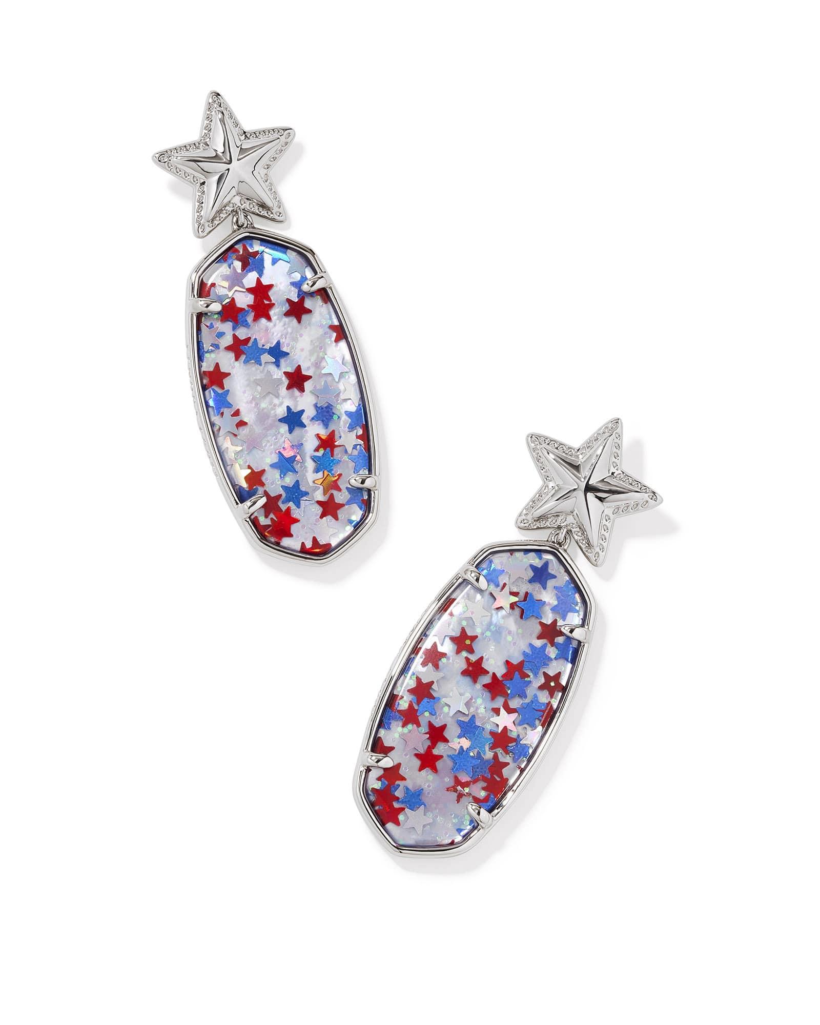 Elle Star Silver Drop Earrings Product Image
