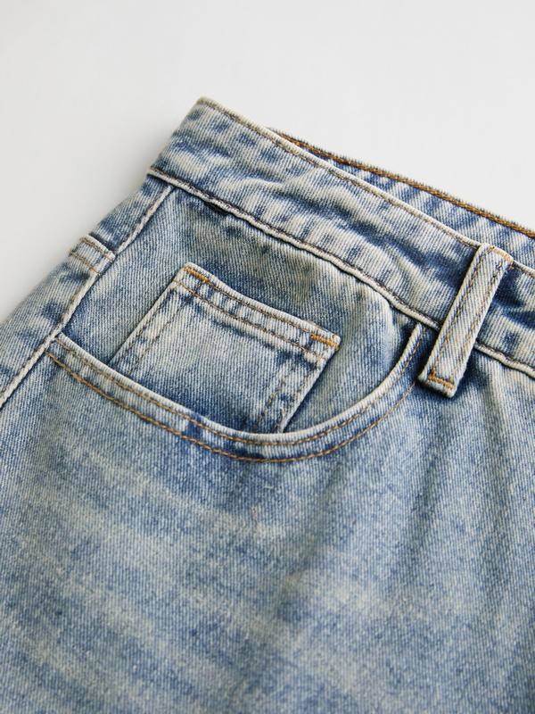 Men's Washed Multi Pocket Cargo Jeans Product Image