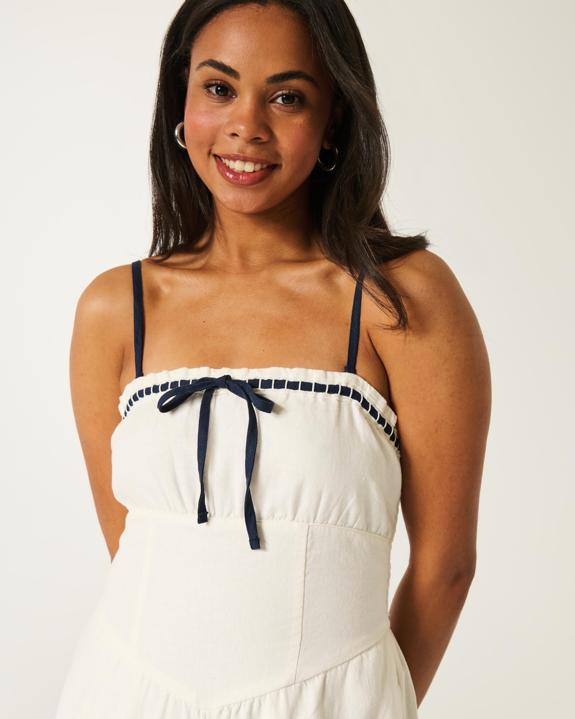 Linen-Blend Strapless Jumpsuit Product Image