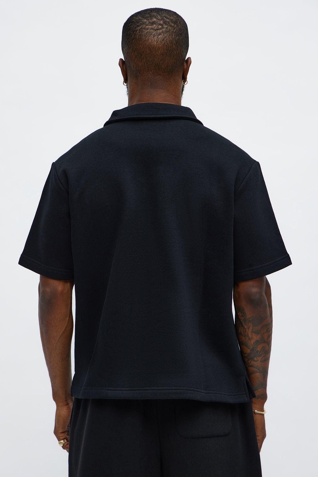 Tyson Happy Mistake Short Sleeve Polo - Black Male Product Image
