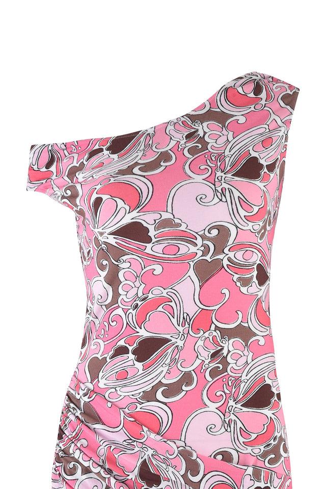 CORRINE MINI DRESS - PINK BUTTERFLY BLOOM Product Image