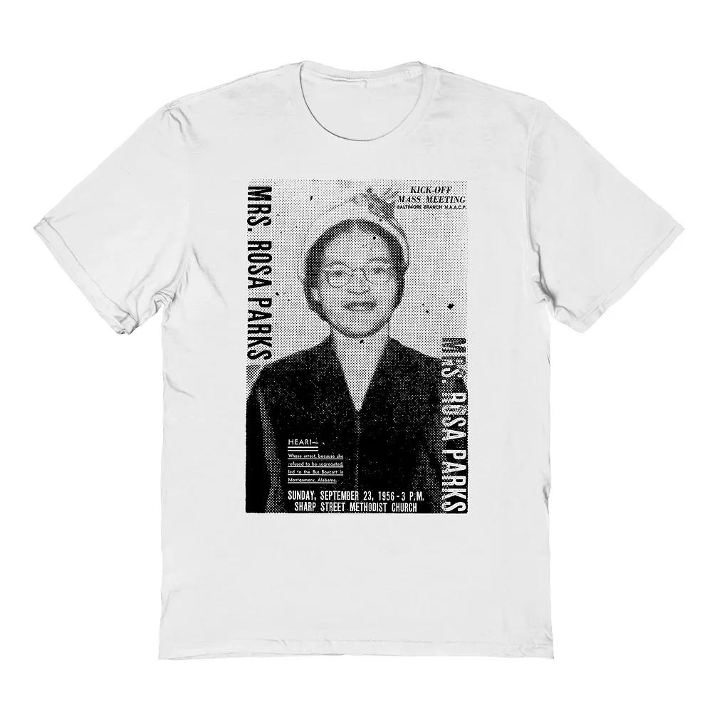 Men's Poster Graphic T-Shirt, Size: Large, White Product Image