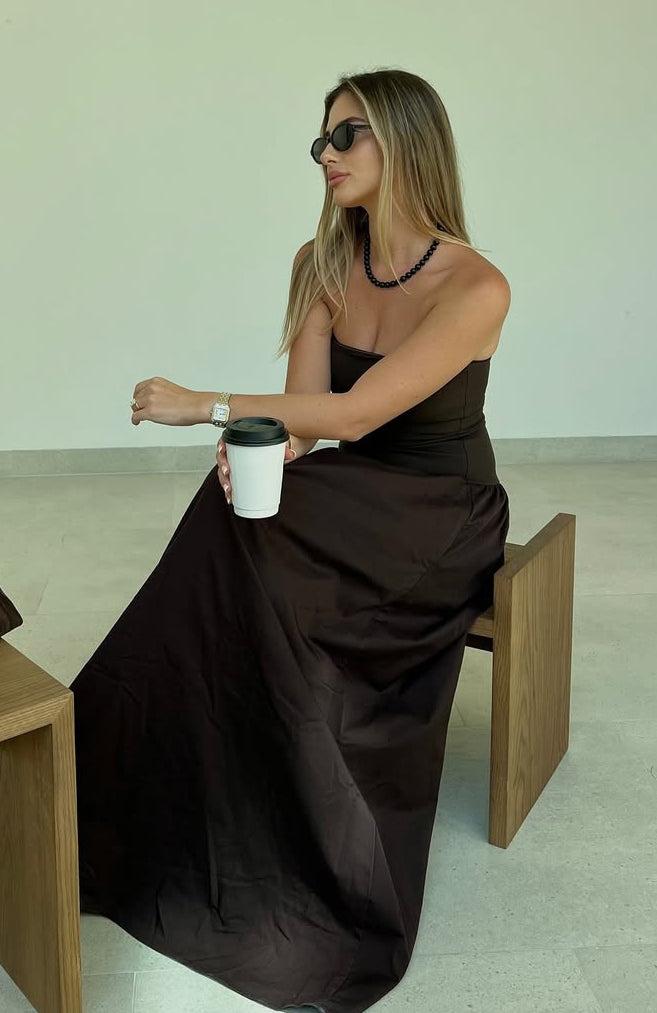 Take Back Maxi Dress Chocolate Product Image