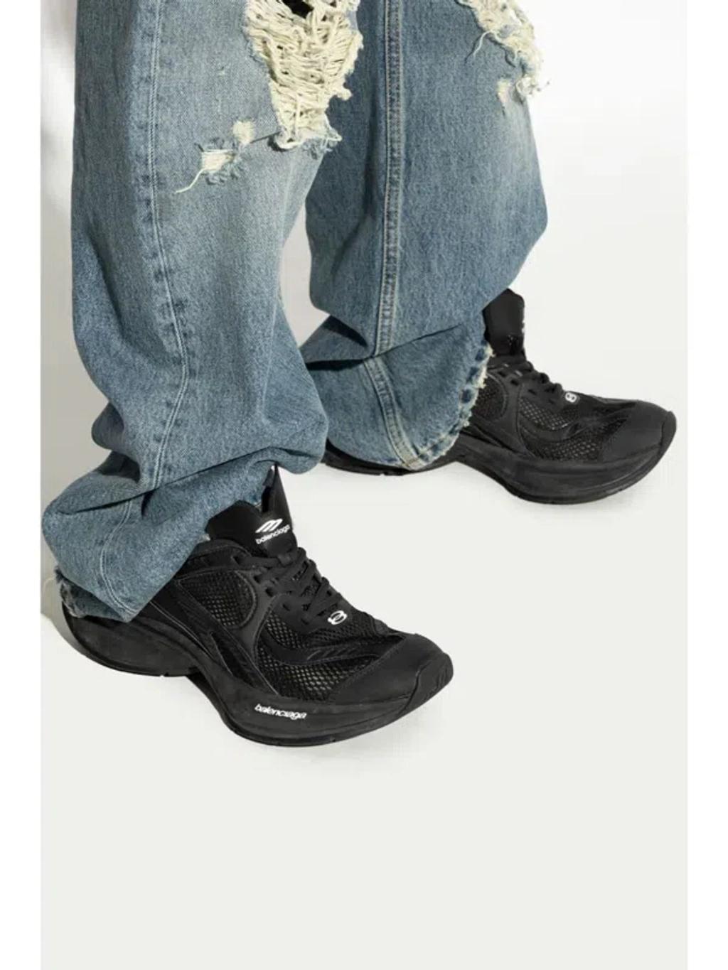 BALENCIAGA Black Mesh And Rubber Circuit Sneakers Product Image