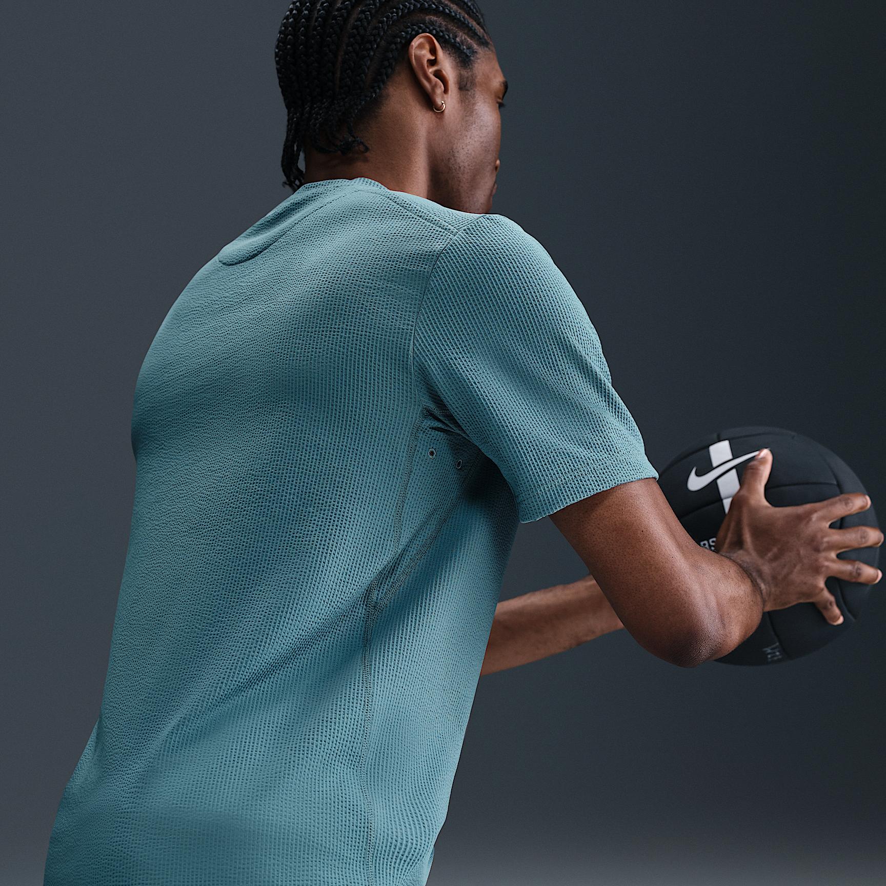 Nike Mens Primary Dri-FIT Seersucker Short-Sleeve Versatile Top | HJ4043-006 Product Image