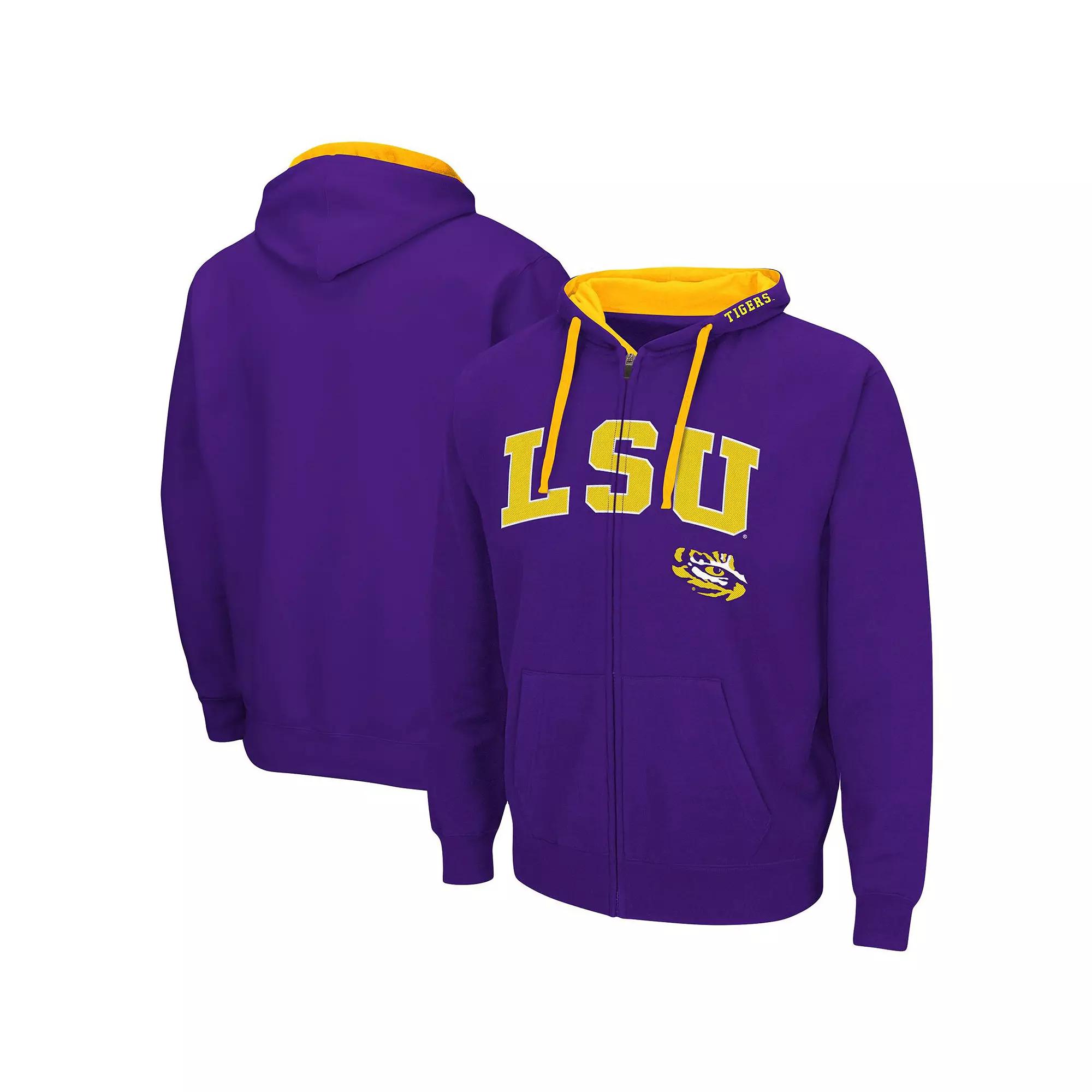 Men's Colosseum Purple LSU Tigers Big & Tall Full-Zip Hoodie,  Product Image