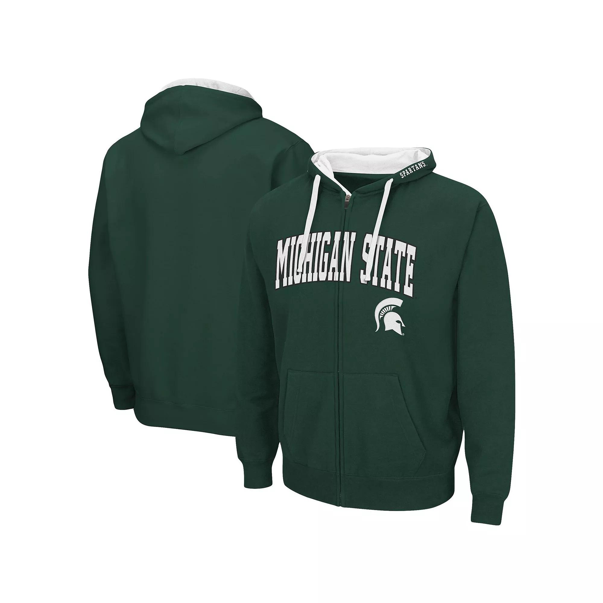 Men's Colosseum Green Michigan State Spartans Big & Tall Full-Zip Hoodie,  Product Image