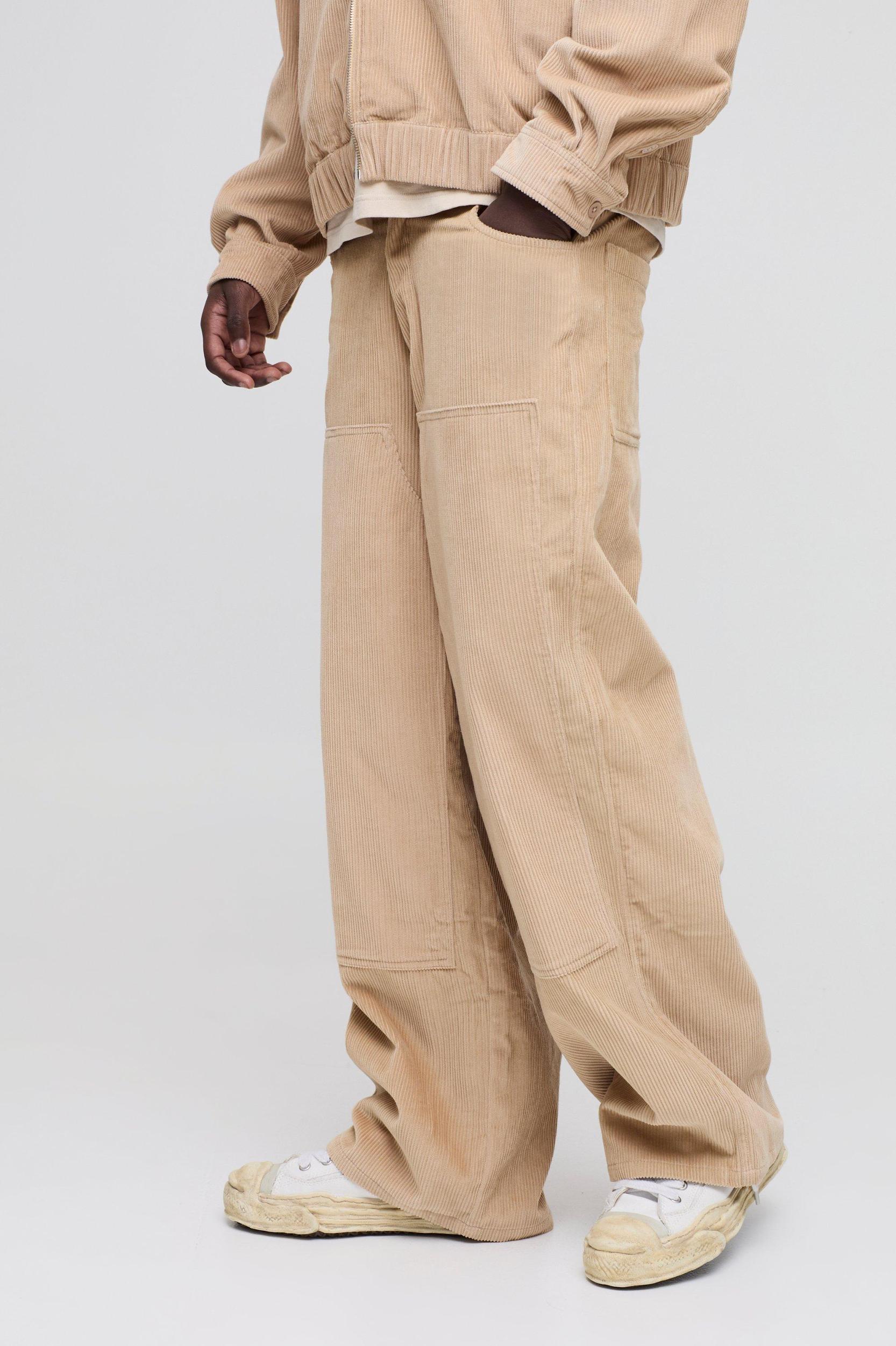 Baggy Carpenter Corduroy Pants | boohooMAN USA Product Image