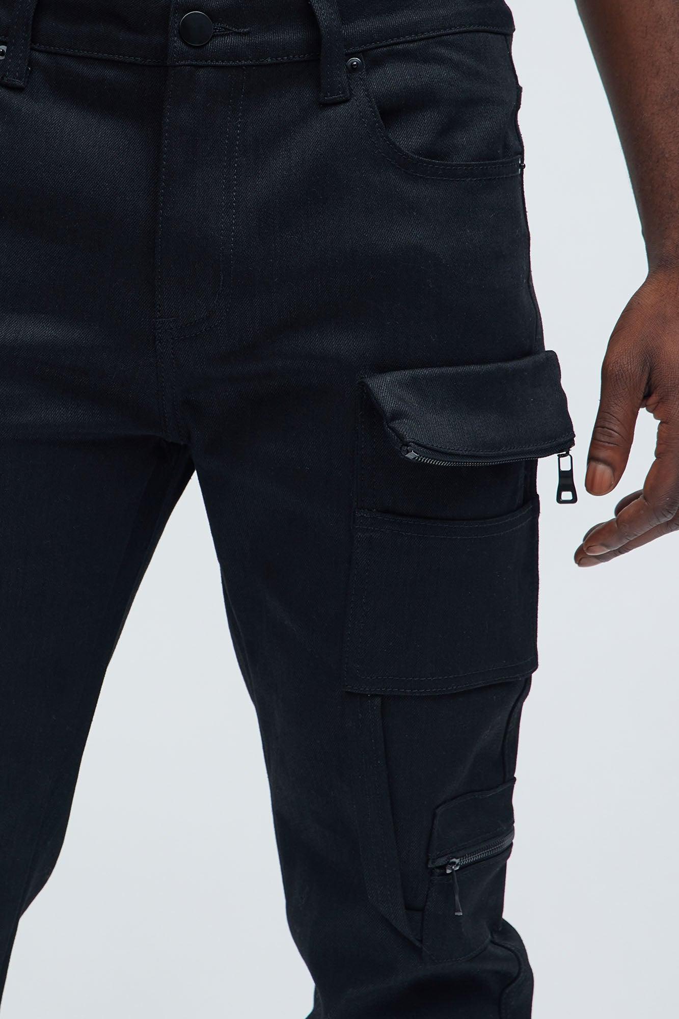 Go With It Cargo Slim Pants - Black Product Image
