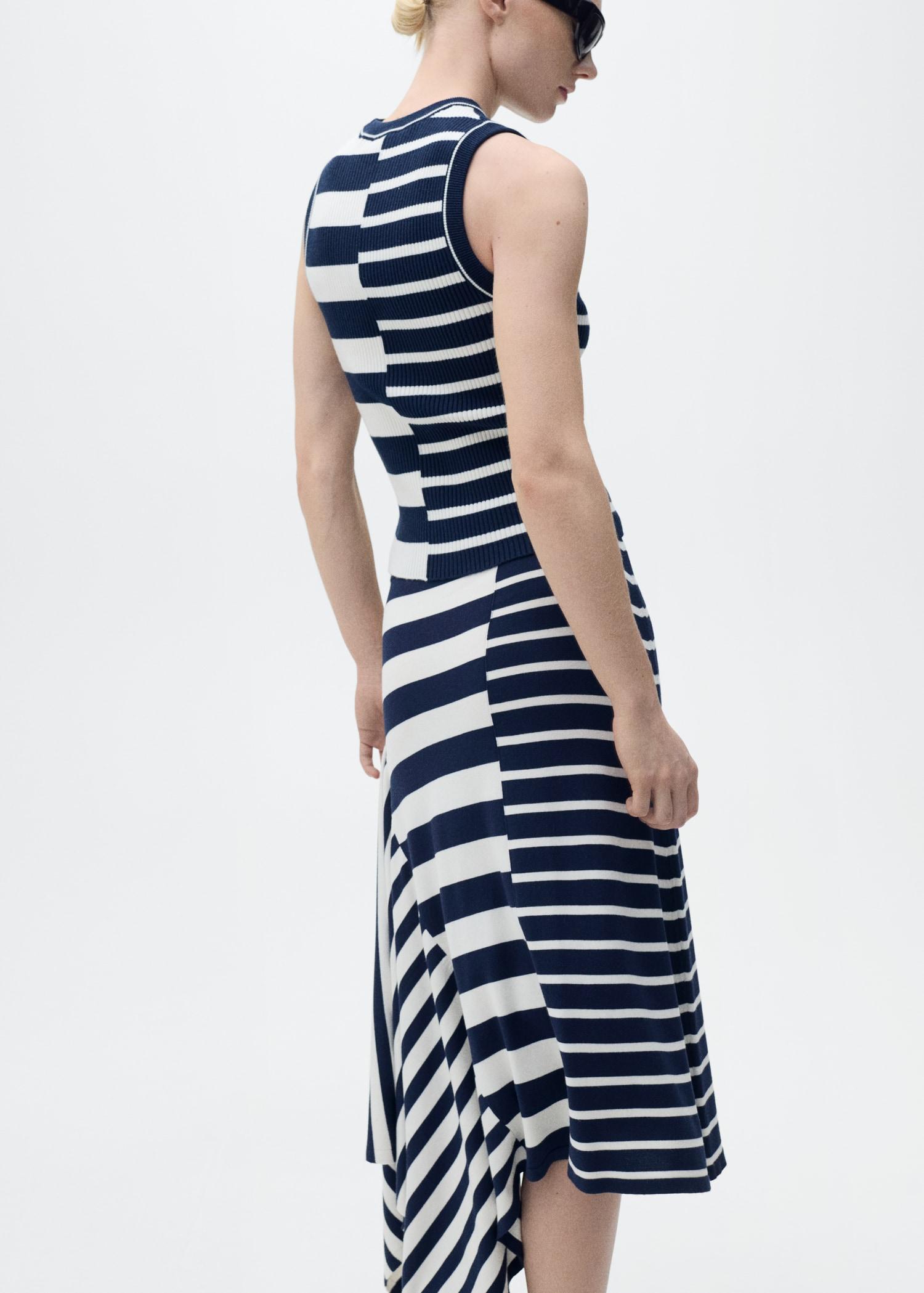 Striped knit top - Women | MANGO USA Product Image