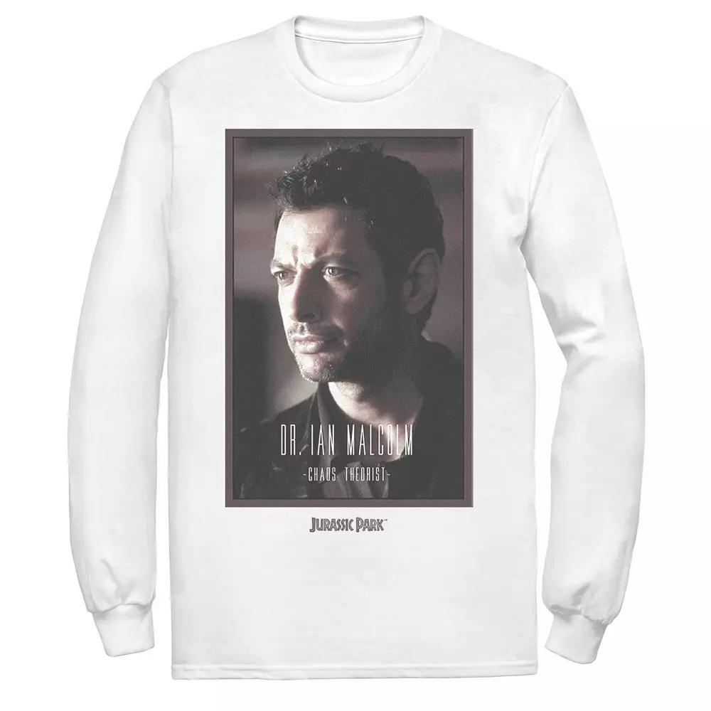 Men's Jurassic Park Dr. Ian Malcolm Chaos Theorist Long Sleeve Tee,  Product Image
