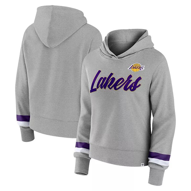 Women's Fanatics Branded Heather Gray Los Angeles Lakers Halftime Pullover Hoodie, Size: Small, Grey Product Image