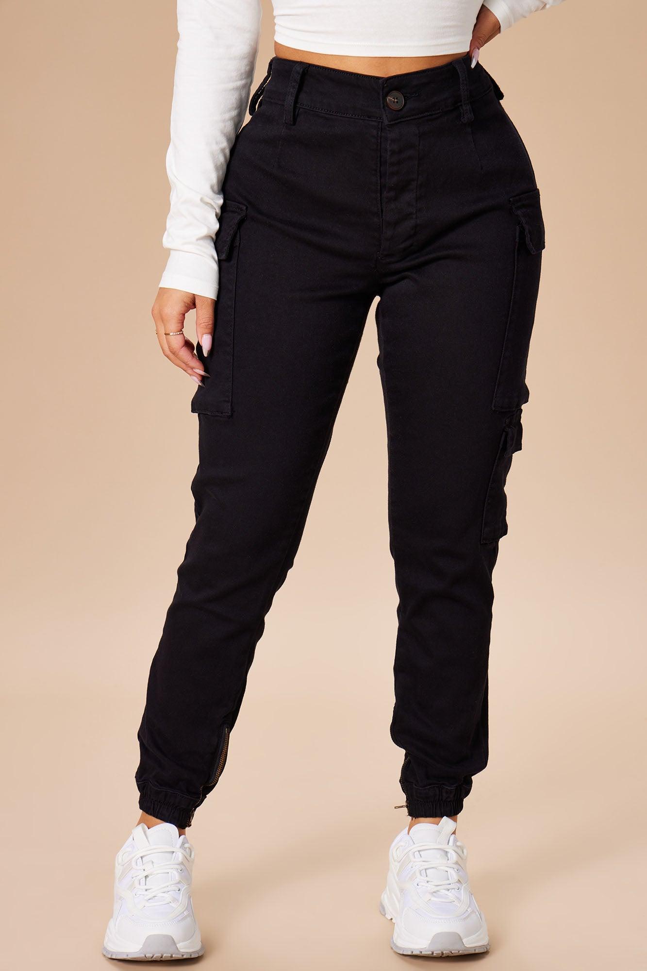 Kalley Cargo Pants - Black Product Image
