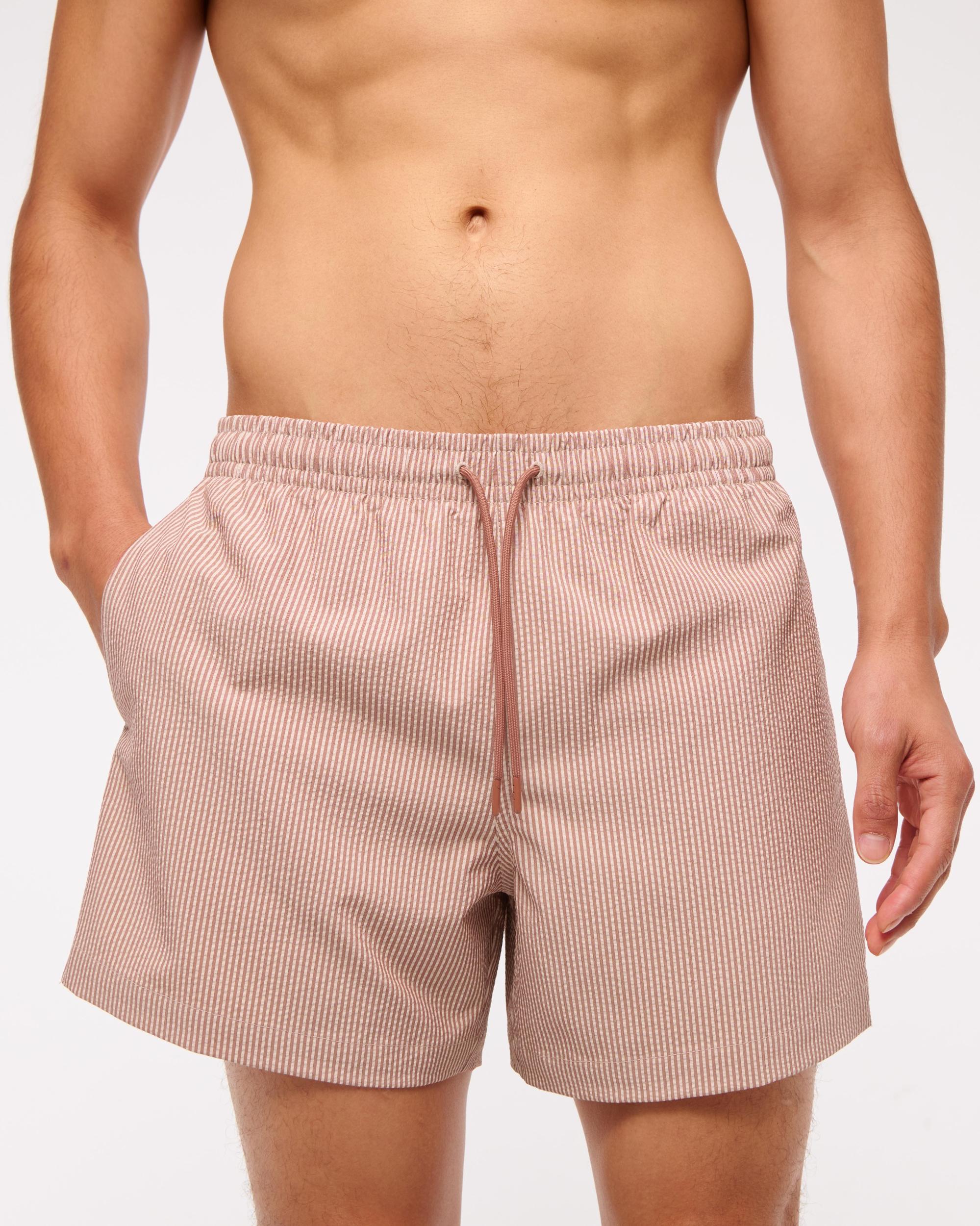 Pull-On Micro-Seersucker Swim Trunk Product Image