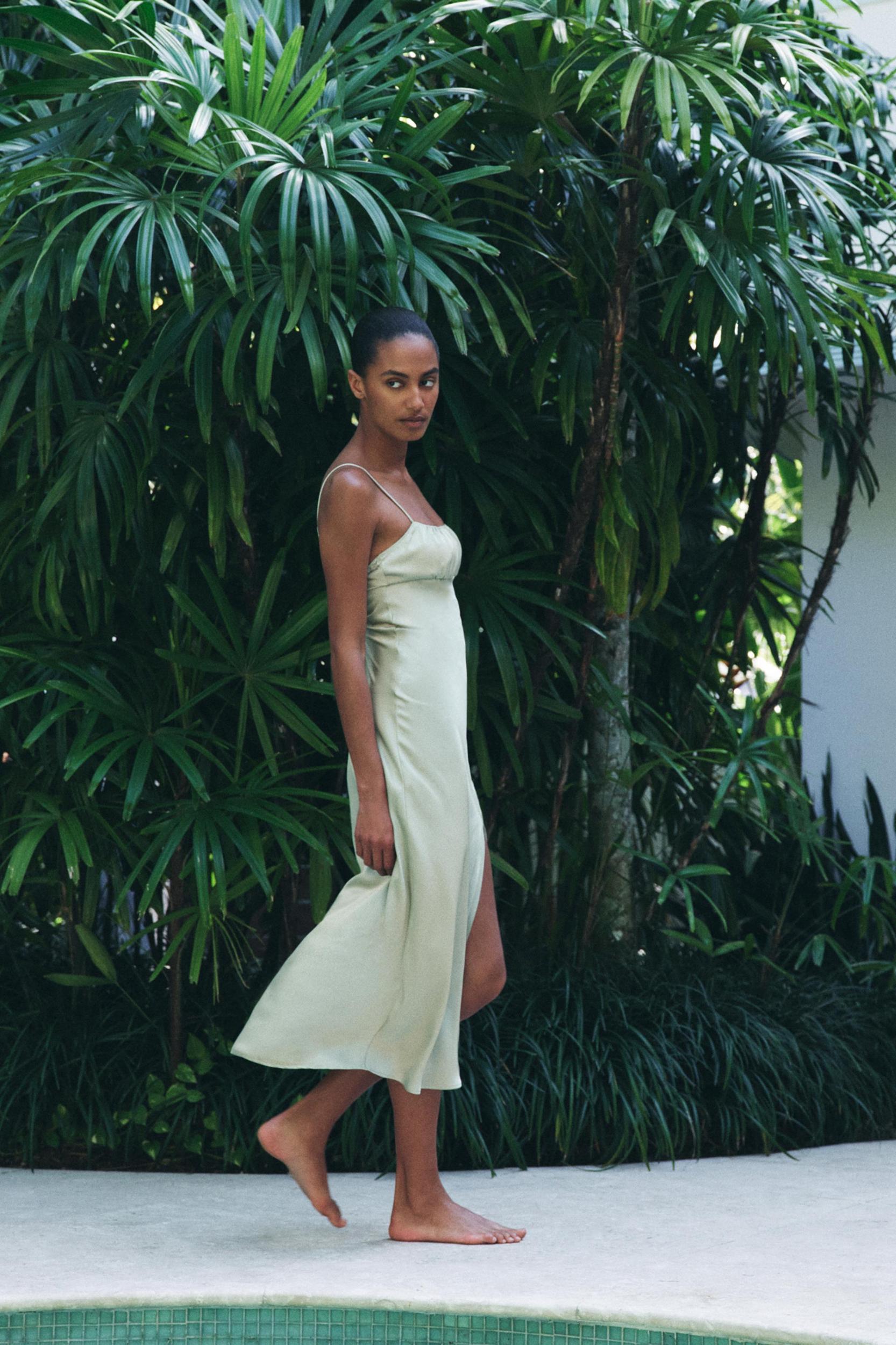 SATIN SLIP DRESS Product Image