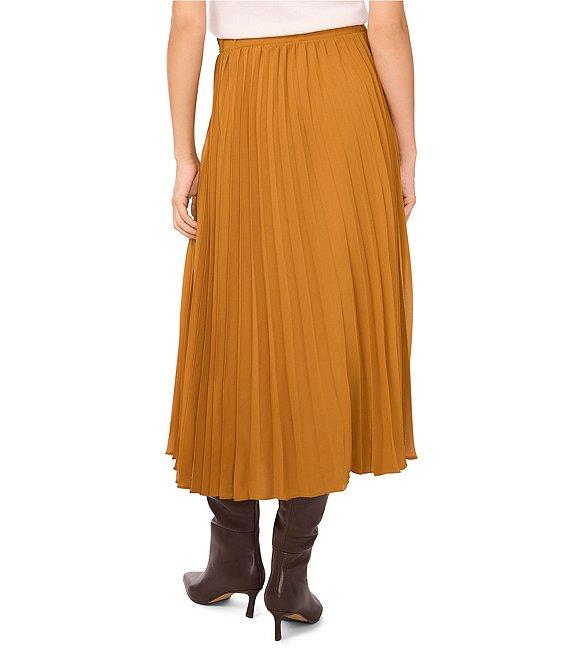 1. STATE Sunburst Pleated Midi Skirt Product Image