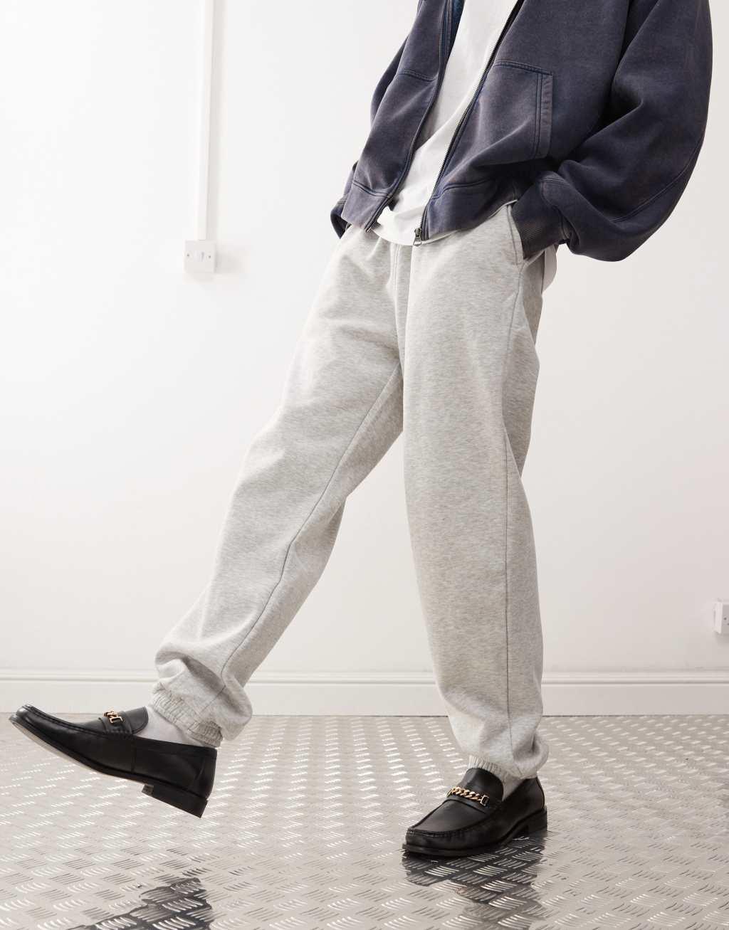 Weekday oversized sweatpants in gray Product Image